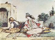 Eugene Delacroix Conversation mauresque (mk32) Sweden oil painting artist